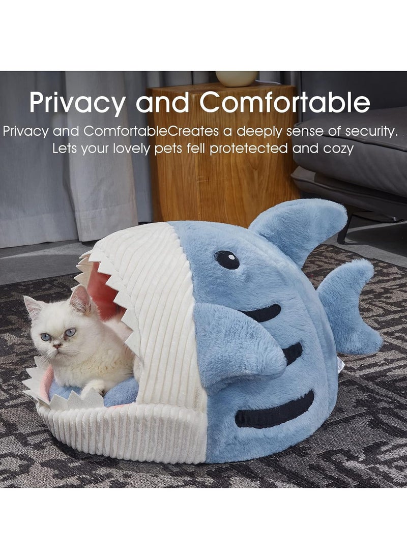 Shark Design Soft Cat Bed, Cute Shark Designed Breathable Dog Bed, Pet Supplies for Indoor Use