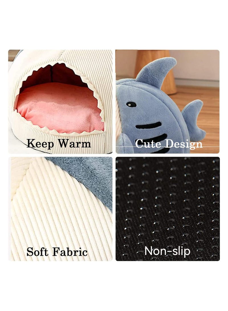 Shark Design Soft Cat Bed, Cute Shark Designed Breathable Dog Bed, Pet Supplies for Indoor Use