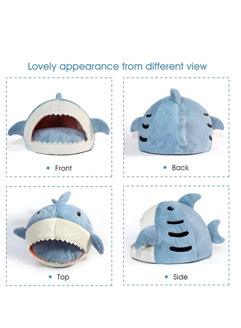 Shark Design Soft Cat Bed, Cute Shark Designed Breathable Dog Bed, Pet Supplies for Indoor Use