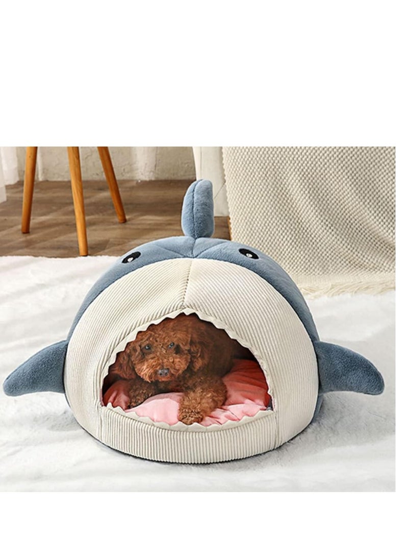 Shark Design Soft Cat Bed, Cute Shark Designed Breathable Dog Bed, Pet Supplies for Indoor Use