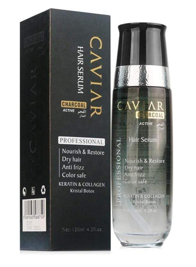 Caviar Charcoal Active Keratin & Collagen Hair Serum 120ml