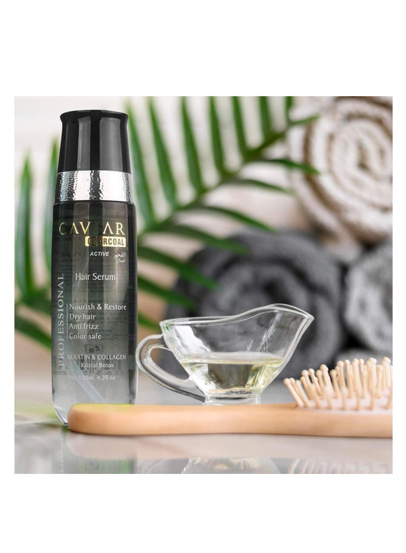 Caviar Charcoal Active Keratin & Collagen Hair Serum 120ml