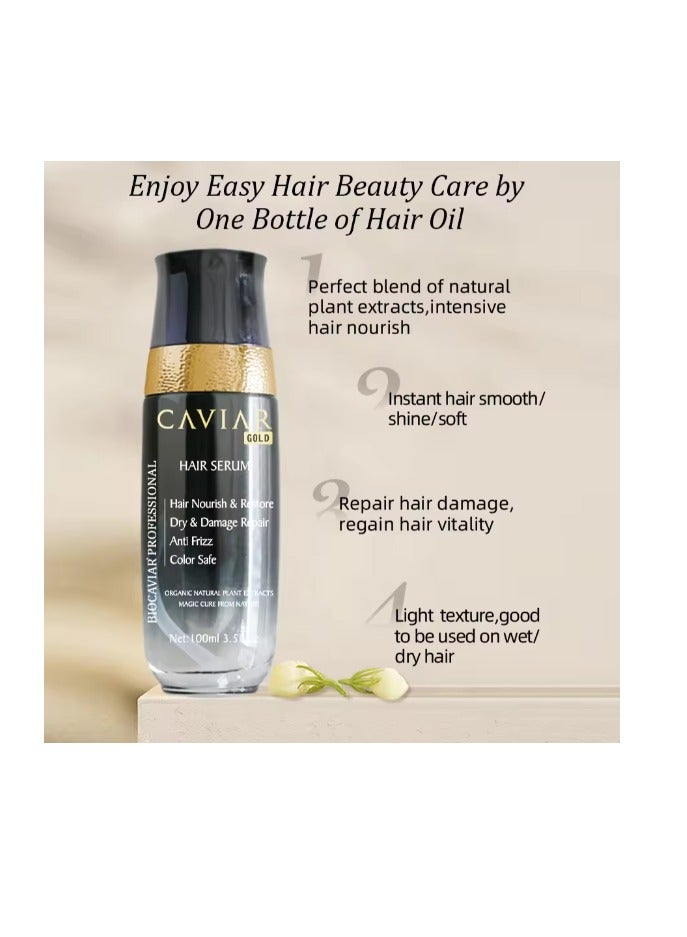 Caviar Gold Biocaviar Professional Hair Serum for Hair Nourish and Restore Dry and Damage Hair 120ml