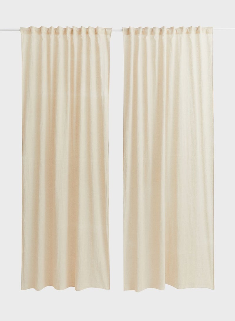 2-Pack Multiway Linen-Blend Curtains