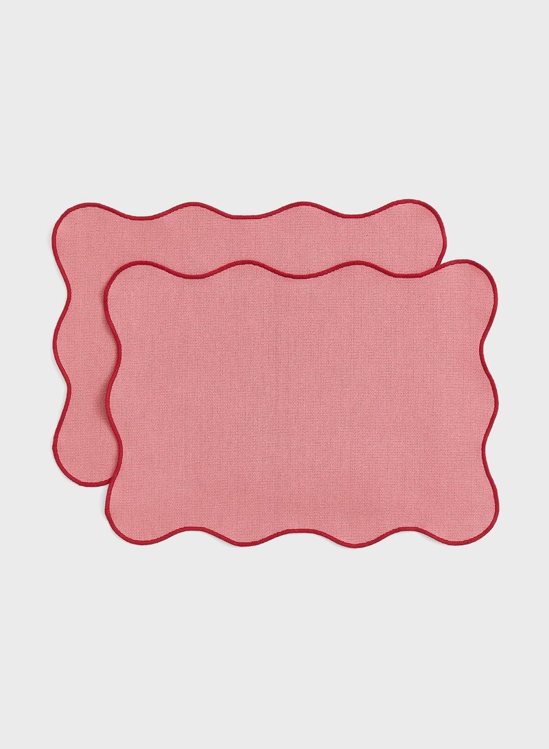 2-Pack Scallop-Edged Place Mats