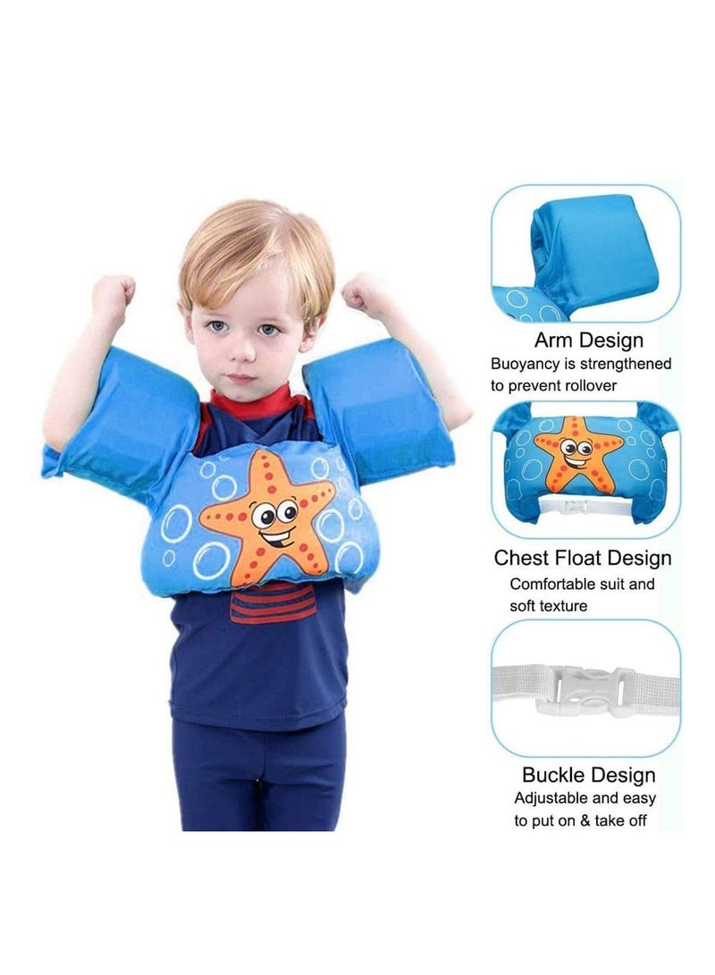 Swimming Arm bands Float Vest, Swimming Float Vest, Swim Training Jacket(BLUE)