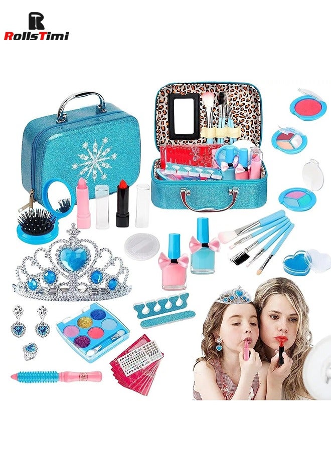 Kids Makeup Kit for Girls, Kids Play Real Washable Makeup Kit Cosmetics Toys Gift for Little Girls Toddlers Dress up Set, Birthday Gift Toys for 4-6 Years Girls