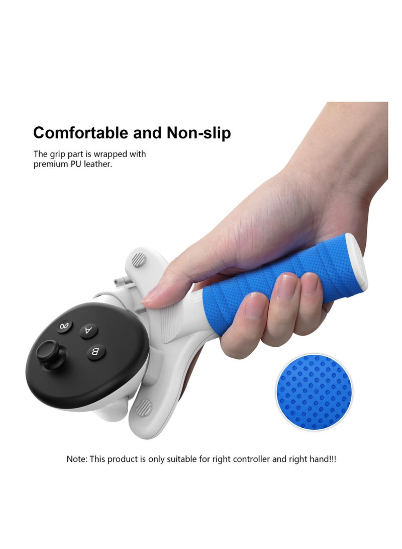 Table Tennis Paddle Compatible with Controller Accessories, with Meta Quest 3, Controller Grips Paddle for Table Tennis VR Game, Fit Right Hand/Controller Only (Not Fit OEM Charging Dock Battery)