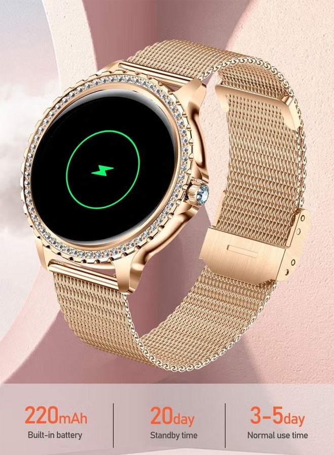 Women's Smartwatch Universal For Android And IOS Systems, With Bluetooth Fitness Heart Rate Monitoring, 1.32