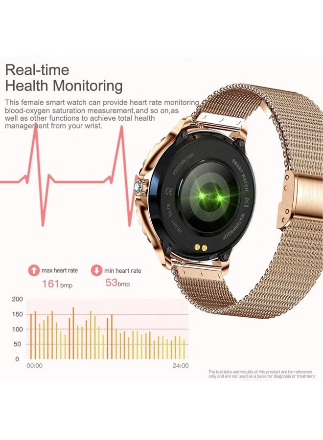 Women's Smartwatch Universal For Android And IOS Systems, With Bluetooth Fitness Heart Rate Monitoring, 1.32