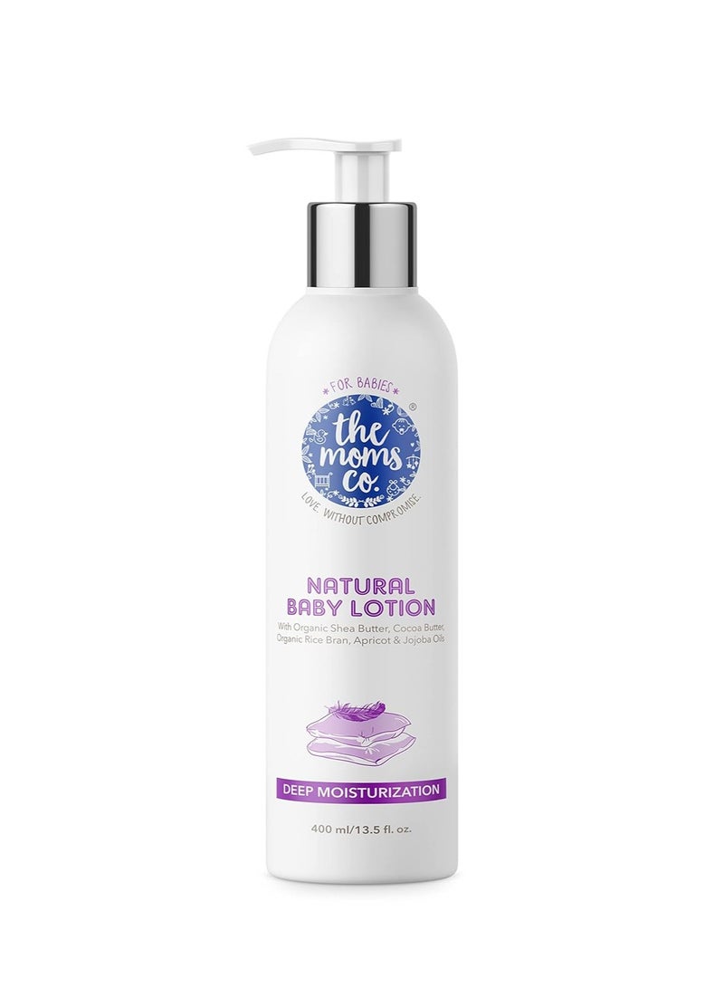 The Moms Co Natural Baby Lotion Australia-Certified Toxic-Free and Allergen-Free Baby Body Lotions with Shea Butter and Avocado Oil (400ml)