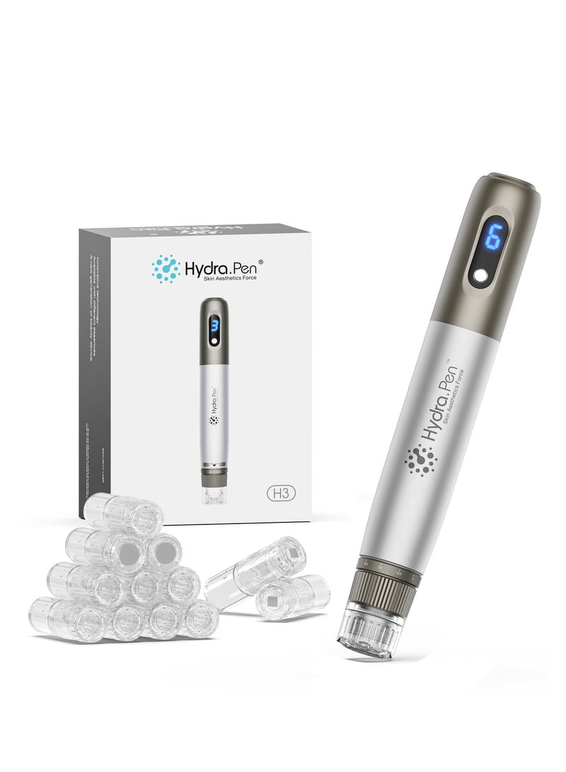 Microneedling Pen, Professional Automatic Serum Wireless Microneedling With 12 Pins Cartridges, Skinpen, Auto Pen, Microneedle Pen For Face And Body