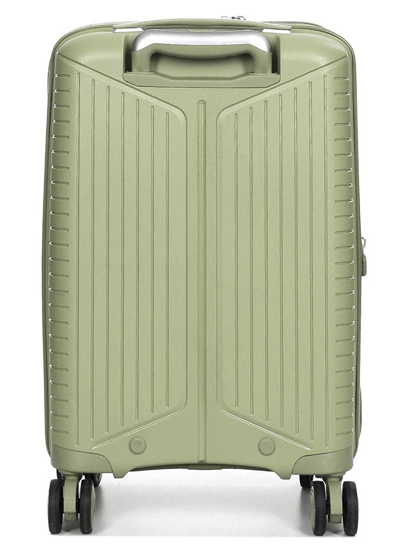 Evae Polypropylene Expandable Carry-on Suitcase Luggage Trolley, Carry-on 55 cm, Hardside