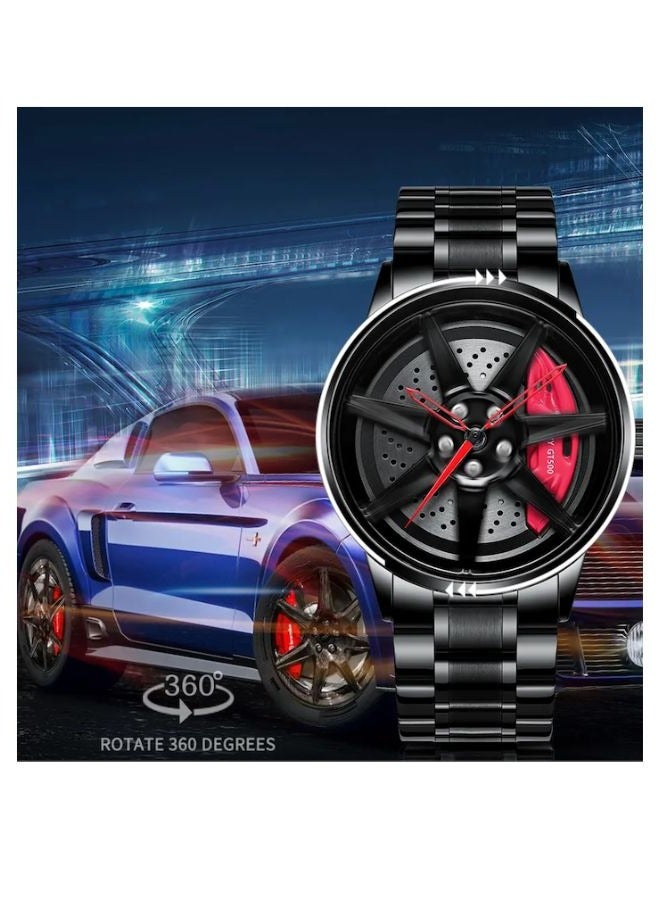 SZE Men's Watch New Car Wheels Rolling Creative Fashion Double Snap Gift Wristwatch