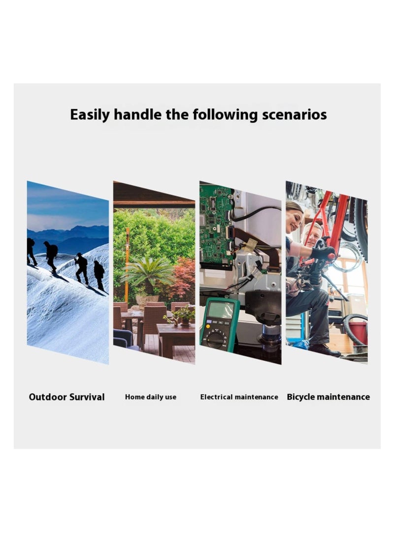 Multifunctional Bike Repair Tool Kit - 23 in 1 Portable Bicycle Multi-Tool, Foldable Chain Tool, Tire Repair Kit for Mountain and Road Bikes Essentials Road Riding Travel Emergency Maintenance (1pcs)