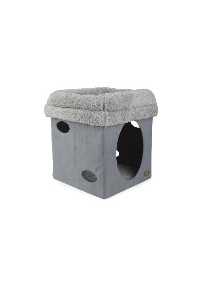 Lambswool 2 in 1 Cat Castle Grey