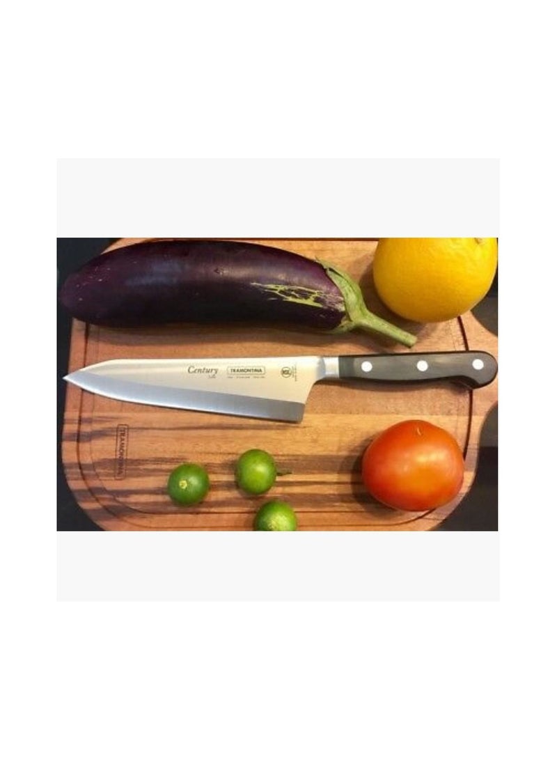 Tramontina Century 7 Inches Cook Knife with Stainless Steel Blade and Black Polycarbonate Handle, Made Brazil