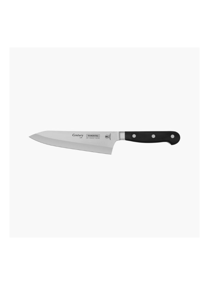 Tramontina Century 7 Inches Cook Knife with Stainless Steel Blade and Black Polycarbonate Handle, Made Brazil