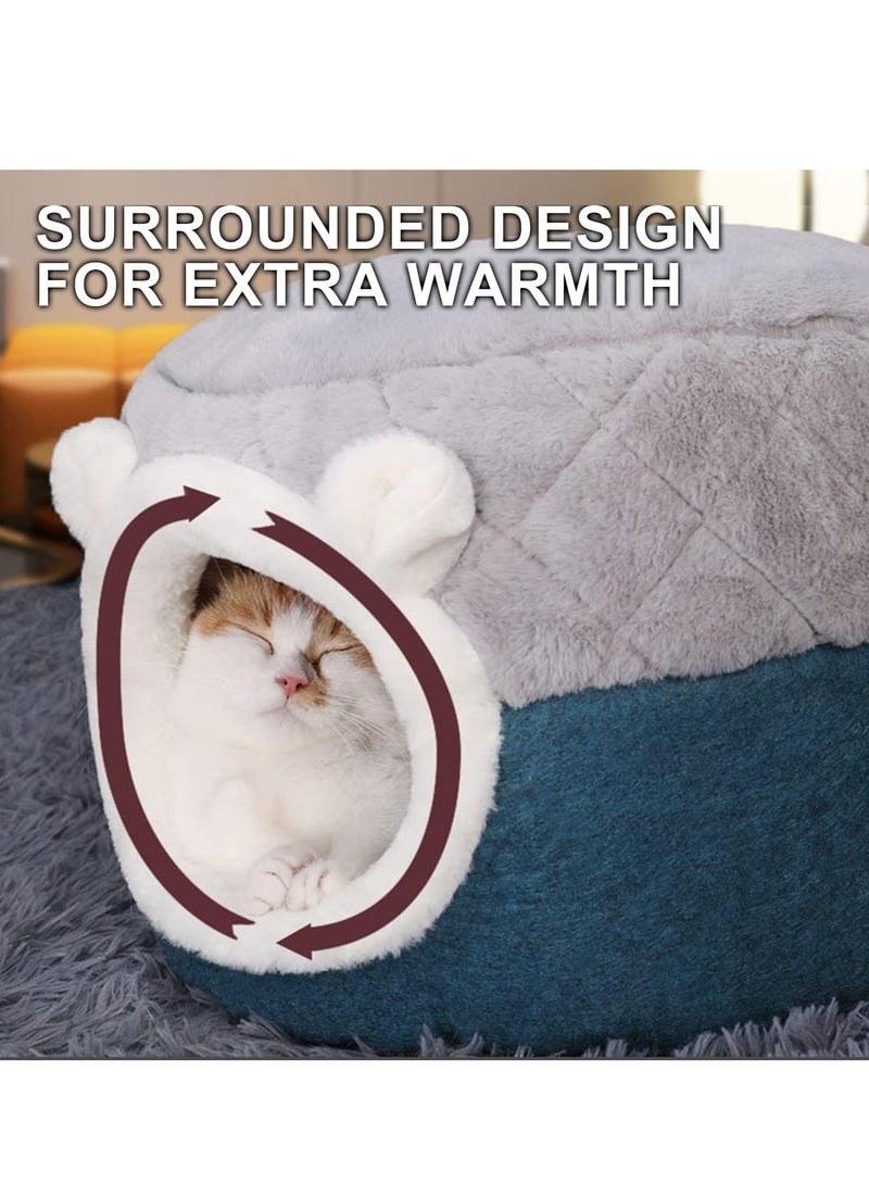 Cute Cat Tent House Cat Tent for Small Cat with Removable Cushion Pet Cat Bed House for Small Medium Pets Sleeping Indoor,50*50*36cm