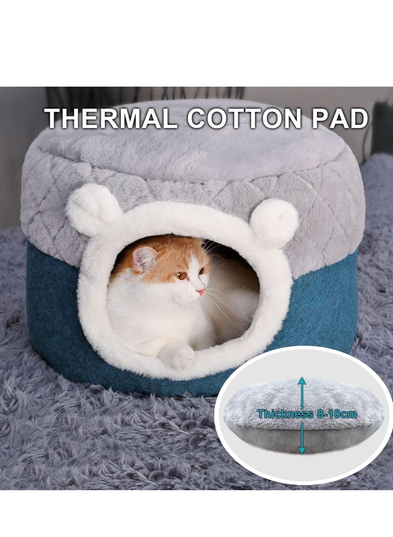 Cute Cat Tent House Cat Tent for Small Cat with Removable Cushion Pet Cat Bed House for Small Medium Pets Sleeping Indoor,50*50*36cm