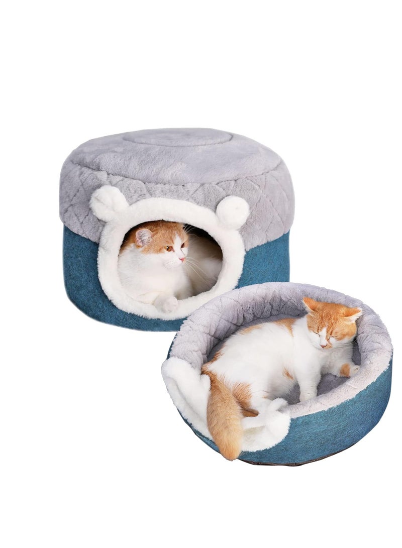 Cute Cat Tent House Cat Tent for Small Cat with Removable Cushion Pet Cat Bed House for Small Medium Pets Sleeping Indoor,50*50*36cm