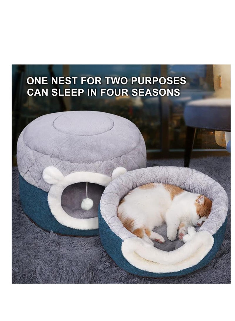 Cute Cat Tent House Cat Tent for Small Cat with Removable Cushion Pet Cat Bed House for Small Medium Pets Sleeping Indoor,50*50*36cm