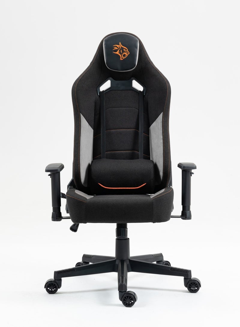 Gaming Chair with Fabric+PU+Sudede Covered form, Class4 100Mm Gas Lift and 2D Armrest