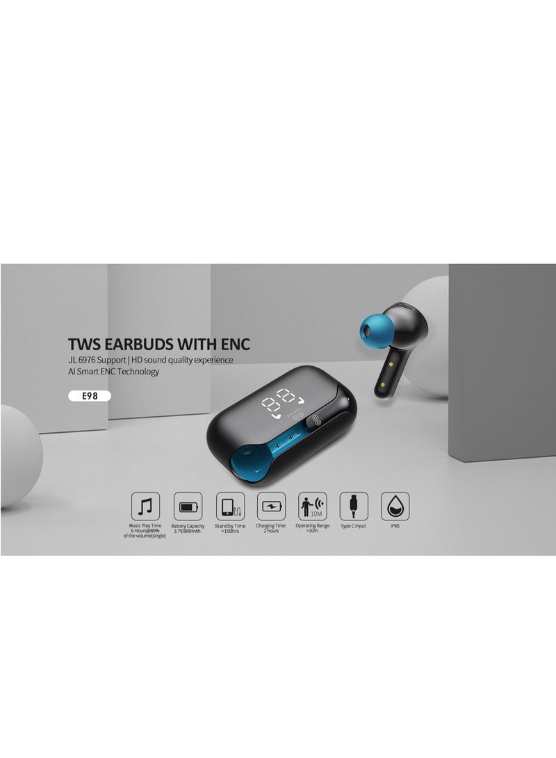Sound your style with Engage PODS E98 Bluetooth Black Blue