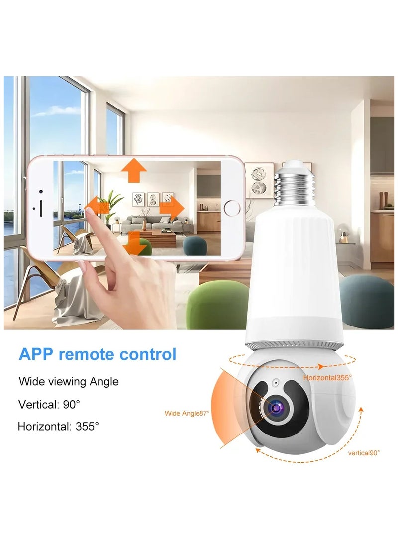 Bulb Camera V380PRO Lighting E27 HD 360 Degree WiFi Remote Bulb Type Surveillance Camera