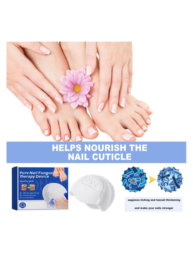 Fungal Nail Treatment Revitalizer, LED Light-Activated Therapy, Erase Toenail Discoloration Fungus, Nail Fungus Cleaning Lamp Device for Fingernails Toenail & Onychomycosis, Home Use.