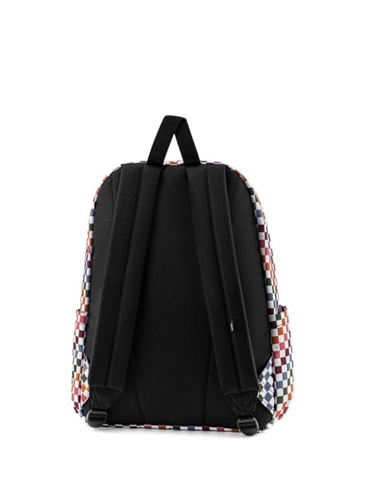 【School season】 Classic checkerboard print schoolbag Colorful schoolbag Large capacity schoolbag Universal schoolbag Laptop schoolbag