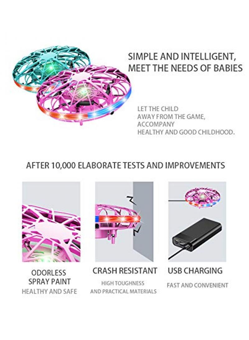 Ufo Intelligent Sensing Flying Saucer With Colorful Lights Children'S Toy Hand Controlled Induction Levitation Rechargeable Flying Toy For Birthday Gift