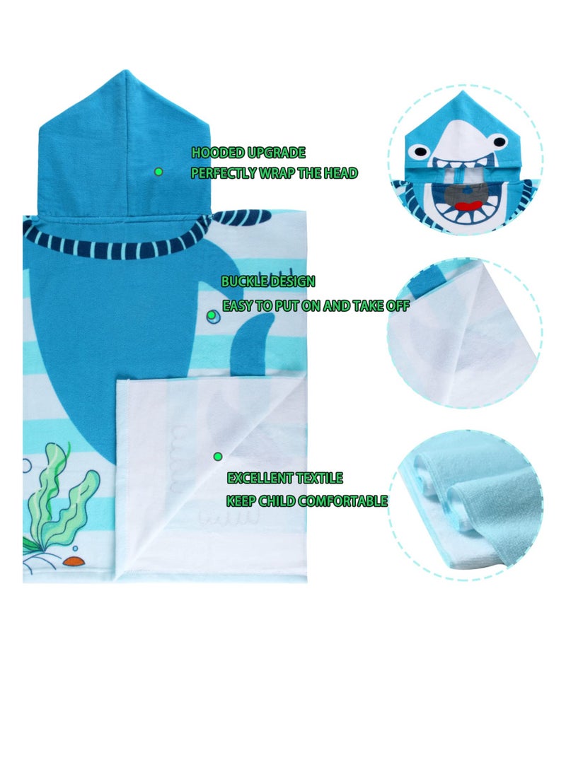 Kids Beach Towel for Boys Girls, Hooded Bath Towel Wrap, Toddler Pool Towel with Hood 60 * 120cm