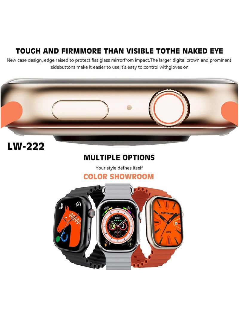 LW 222 Smart Watch Scientific Sleeping Tracking, 2-week battery life, Compatible with Android & iOS, 24/7 Health Management (Orange)