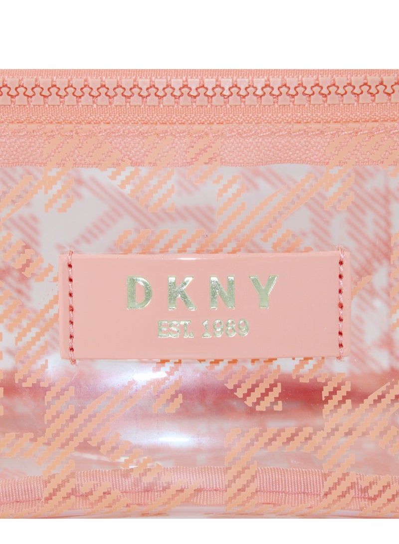 DKNY Lucid Dream Train Case Cosmetic Bag, Travel Make up Bag Small, Small Lightweight Cosmetic Bag Storage Bag, Small Makeup Bag, Travel Toiletry Bag