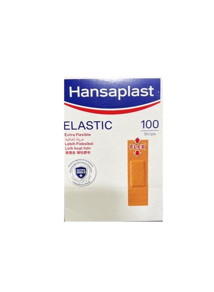 Hansaplast Elastic Plasters, Extra Flexible & Breathable, 100 Strips