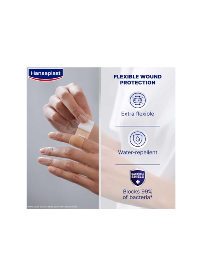 Hansaplast Elastic Plasters, Extra Flexible & Breathable, 100 Strips