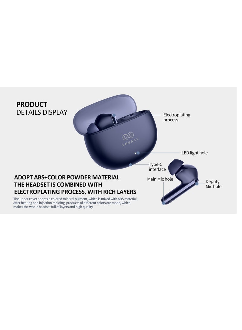 Sound your style with Engage PODS E86A Bluetooth Dark Blue