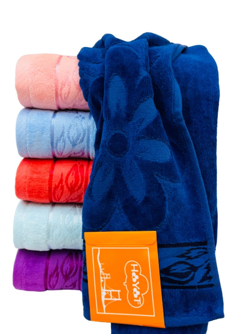 DIANELLA-Premium Jacquard 100% Cotton Hand Towels Multipurpose Use Towels with High Absorbency- Size 50*90 cm- 6 pieces