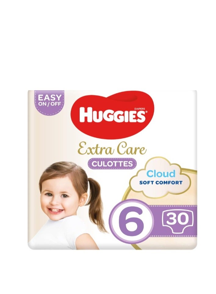 Huggies, Extra Care Culottes, Size 6, 15-25 kg, 30 Diaper Pants