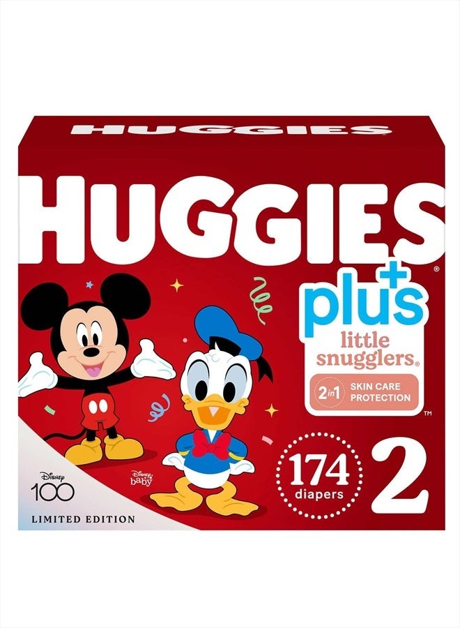 Huggies Little Snugglers Plus Diapers Size 2, 174 Count