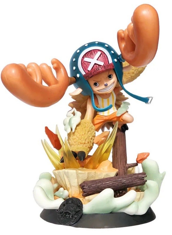 One Piece Straw Hat Pirates Tony Chopper Wrestling Enhancement Hand-held Figure Statue Box Set