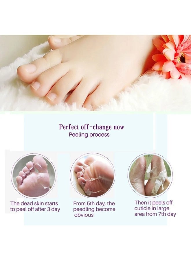 7 Pieces Foot Peeling and Exfoliating Mask, Dead Skin Removing Sock - Rose, Avocado, Orange, Peach, Lavender, Olive, Aloe Vera