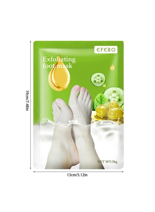7 Pieces Foot Peeling and Exfoliating Mask, Dead Skin Removing Sock - Rose, Avocado, Orange, Peach, Lavender, Olive, Aloe Vera