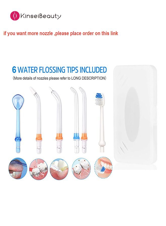 Water Flosser Professional Dental Oral Irrigator 300ml Water Tank 5 Modes 6 Jet