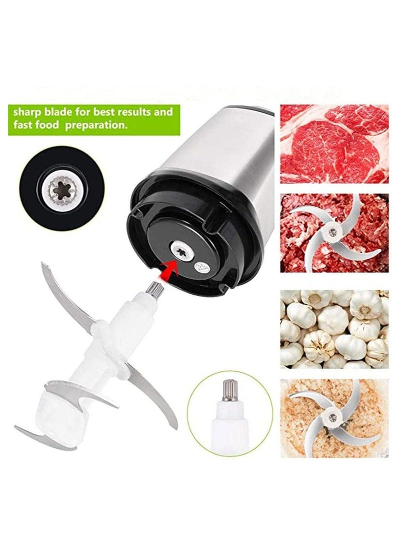 Meat Grinder, 2L Meat Chopper Electric Food Processors Stainless Steel Meat Grinder