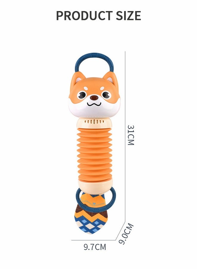 Cute Puppy Music Light Hand Crank Baby Organ, Accordion Baby Toy, Baby Cartoon Animal Toy With Music Light, Baby Educational Early Education Toy, Auditory Tactile Exercise