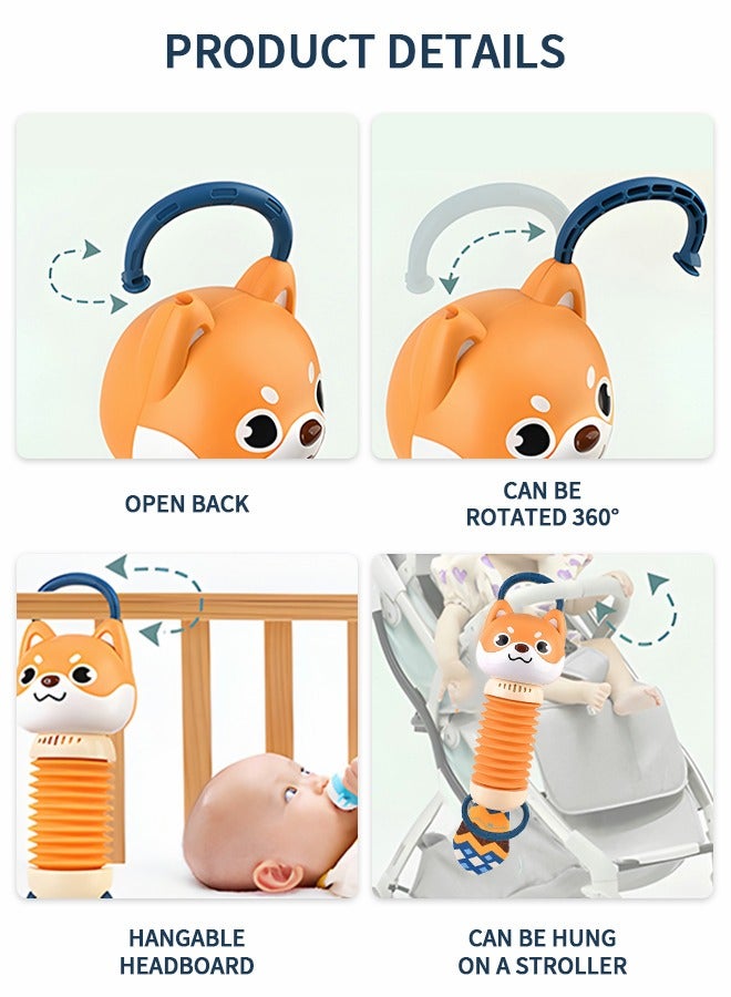 Cute Puppy Music Light Hand Crank Baby Organ, Accordion Baby Toy, Baby Cartoon Animal Toy With Music Light, Baby Educational Early Education Toy, Auditory Tactile Exercise