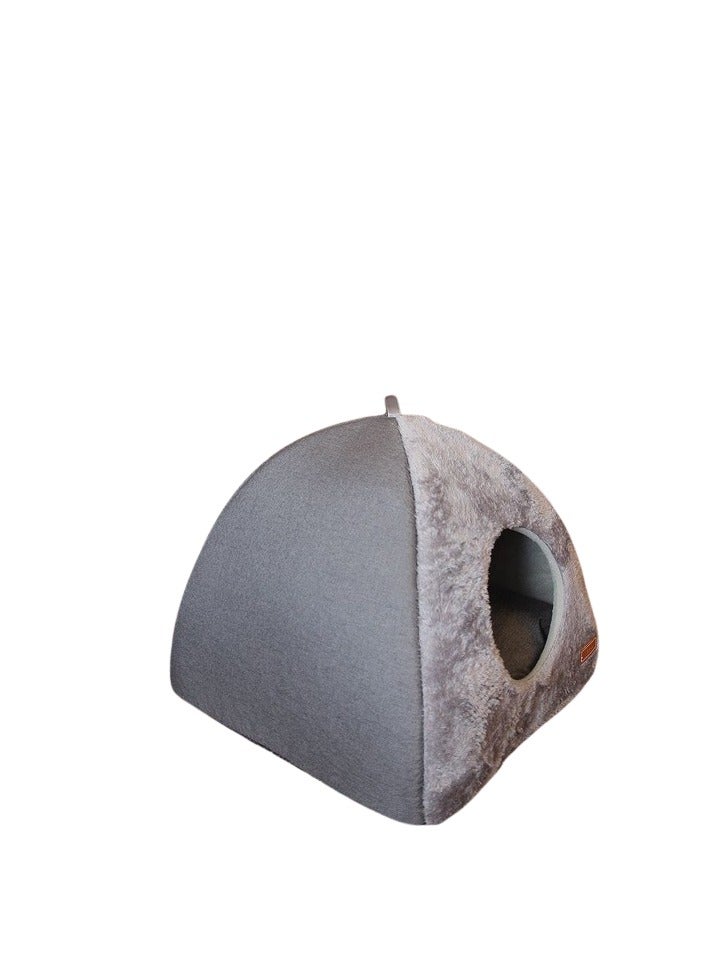 Cat Kennel Portable Cat House Bed Triangle Animals Shelter Pet Beds for Cat Cat Bed Igloo Cat Cave Nest Sleeping Bed for Kitten Cat L Cat Nest