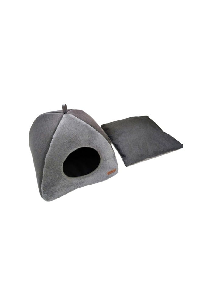 Cat Kennel Portable Cat House Bed Triangle Animals Shelter Pet Beds for Cat Cat Bed Igloo Cat Cave Nest Sleeping Bed for Kitten Cat L Cat Nest